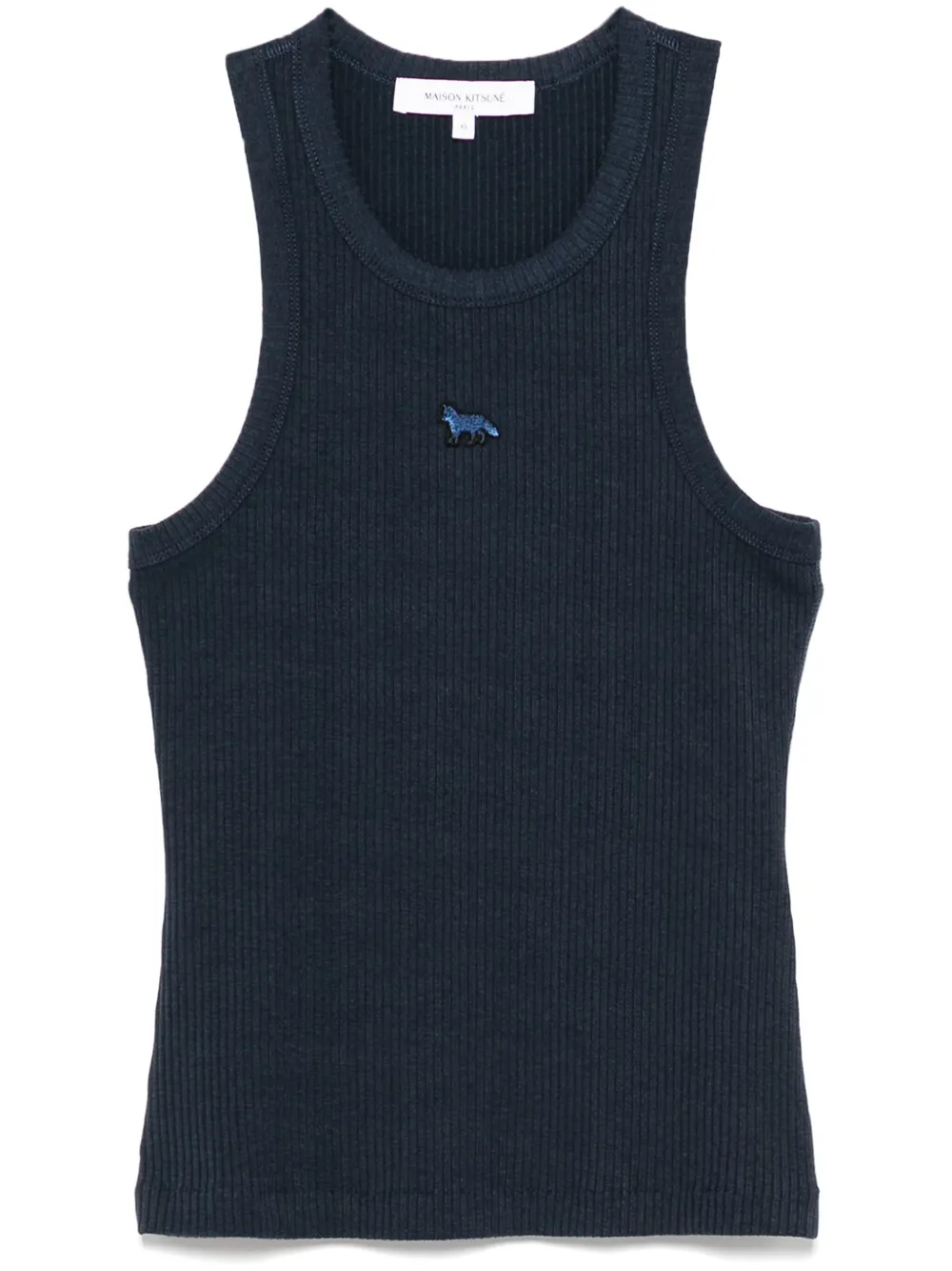 MAISON KITSUNÉ BABY FOX PATCH RIBBED TANK TOP