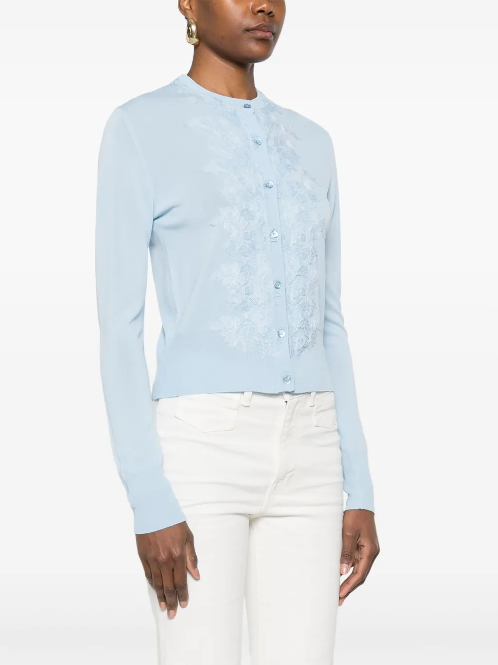 ERMANNO FIRENZE Vest met kant Blauw