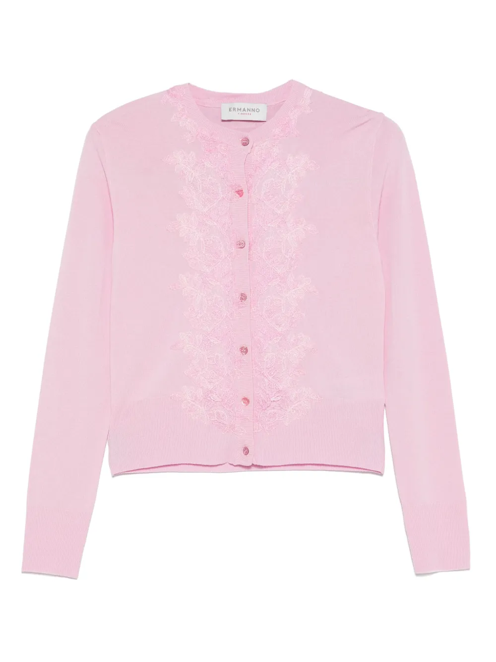 ERMANNO FIRENZE  lace-detailed cardigan | Pink | Image 1