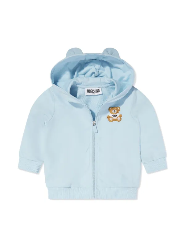 ★MOSCHINO★Baby Teddy Bear トラックスーツ(6M-3Y)/Blue Moschino Kids Teddy Bear Motif Tracksuit | Blue | FARFETCH SG