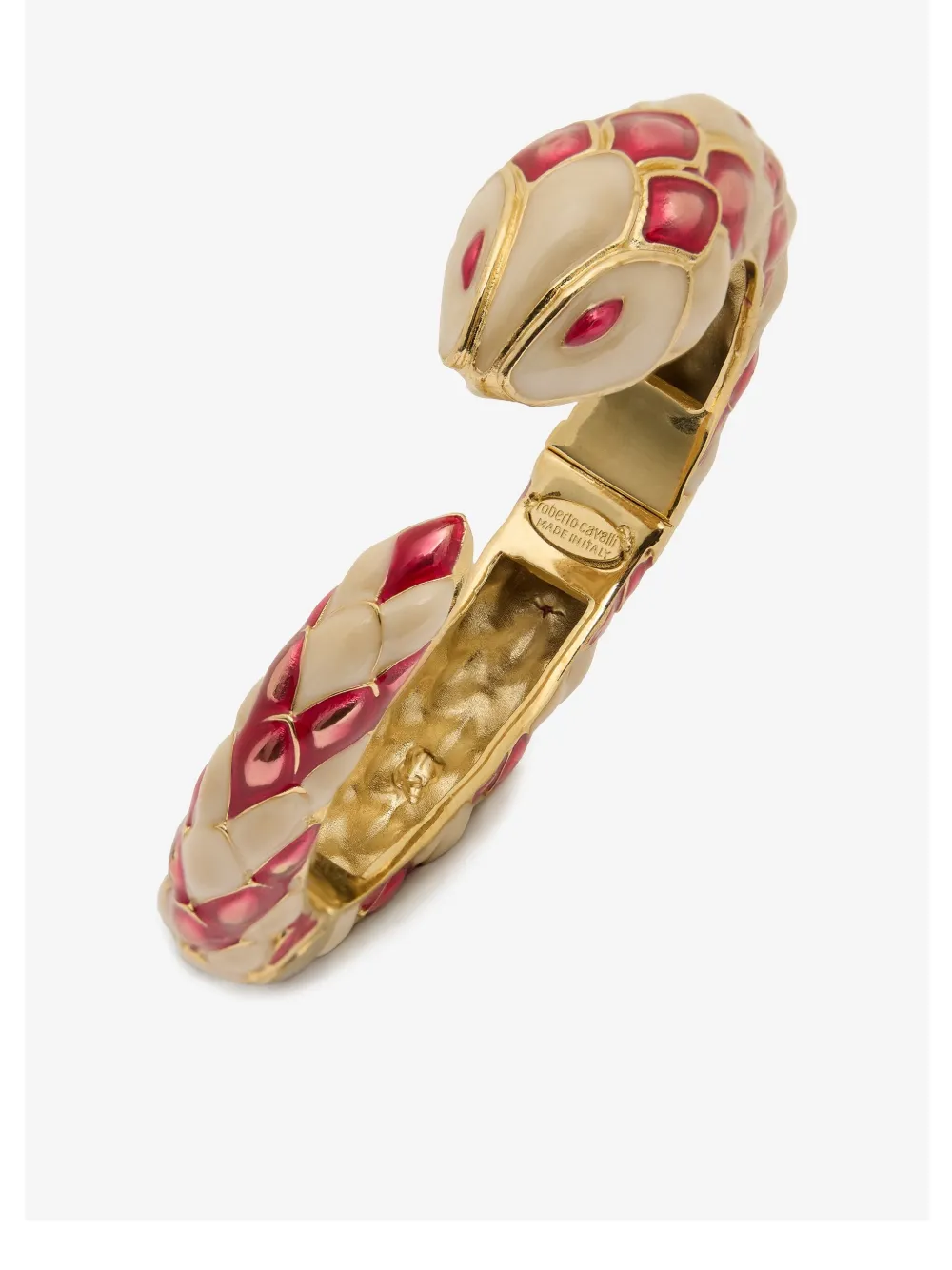 Roberto Cavalli Snake-design Cuff Bracelet In Neutrals