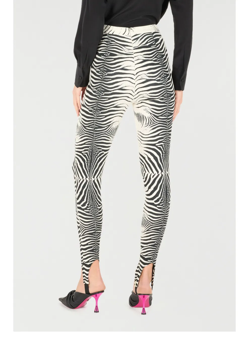 Roberto Cavalli Legging met zebraprint Wit