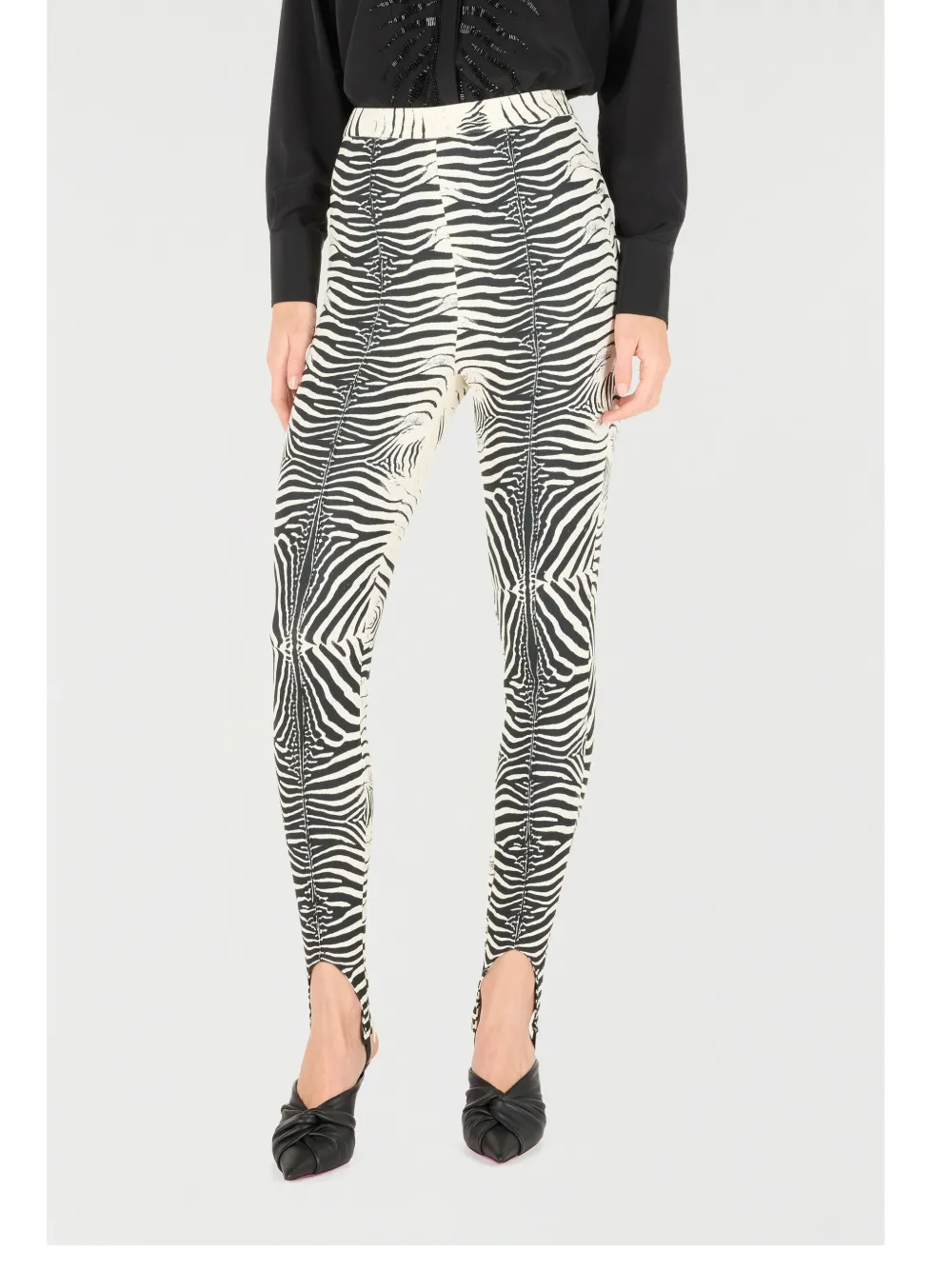 Roberto Cavalli Legging met zebraprint Wit