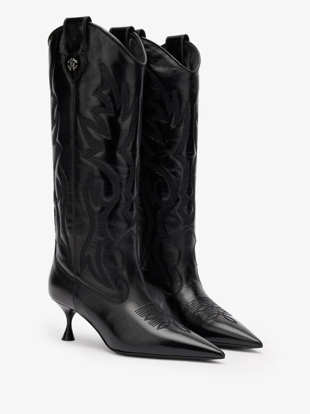Roberto Cavalli Boots With Quilted Motif In Black