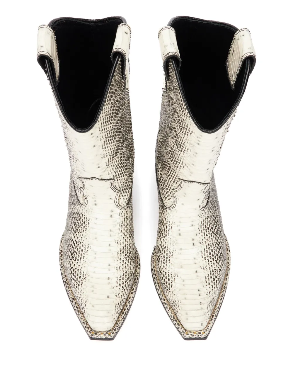 Roberto Cavalli printed leather boots Black