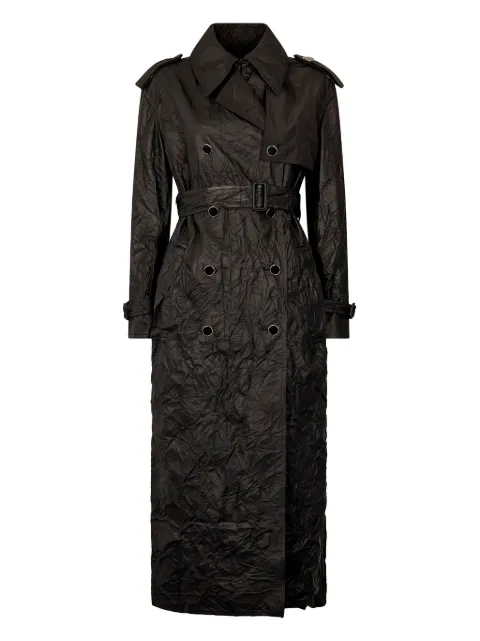 Roberto Cavalli gabardina con efecto arrugado
