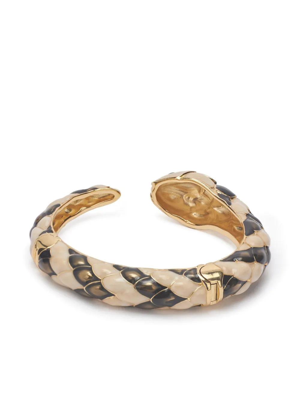 Roberto Cavalli Metallic Snake Cuff Antique Gold Snake Cuff Bracelet in OLD GOLD for Women  main image 3