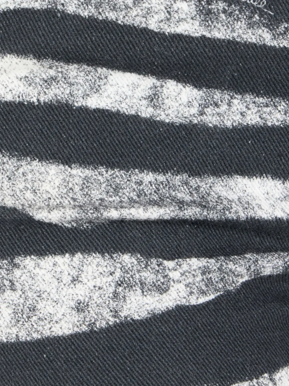 zebra-print flared jeans