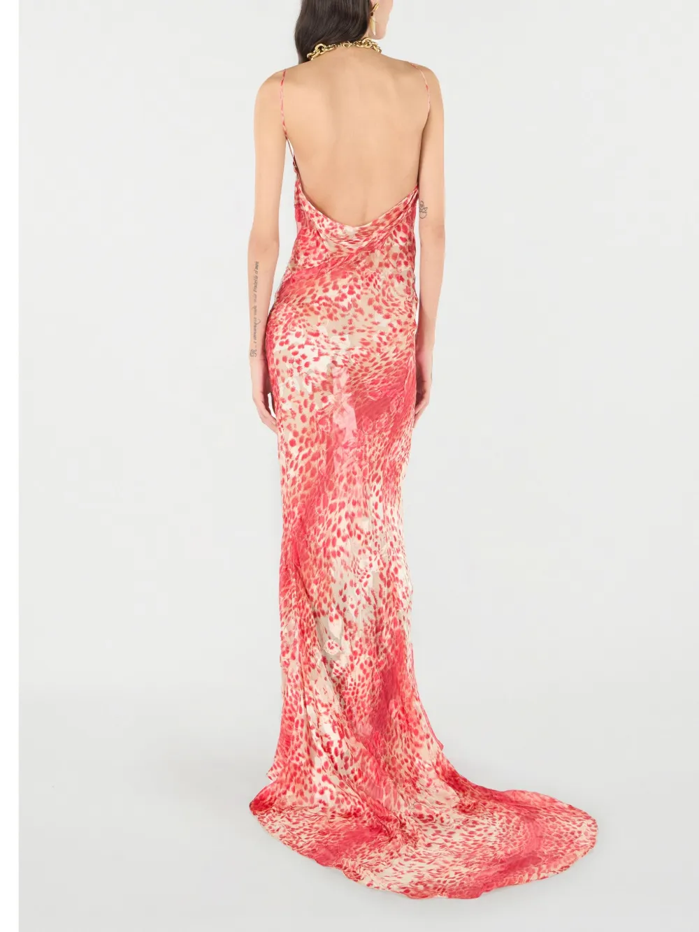 ROBERTO CAVALLI ANIMAL PRINT MAXI DRESS