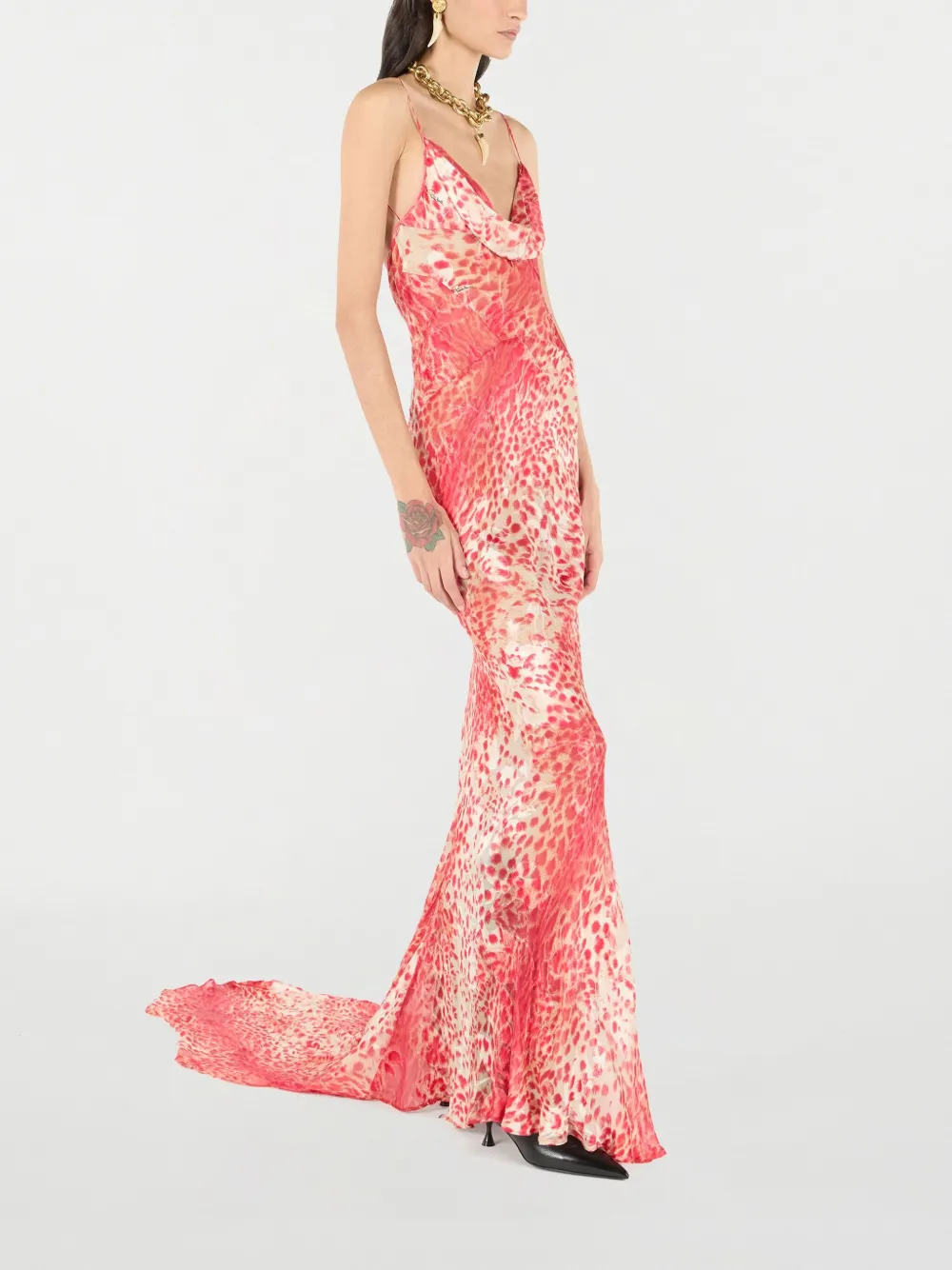 ROBERTO CAVALLI ANIMAL PRINT MAXI DRESS