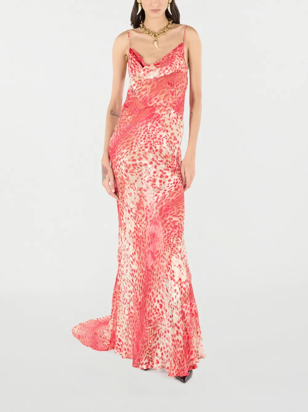 ROBERTO CAVALLI ANIMAL PRINT MAXI DRESS