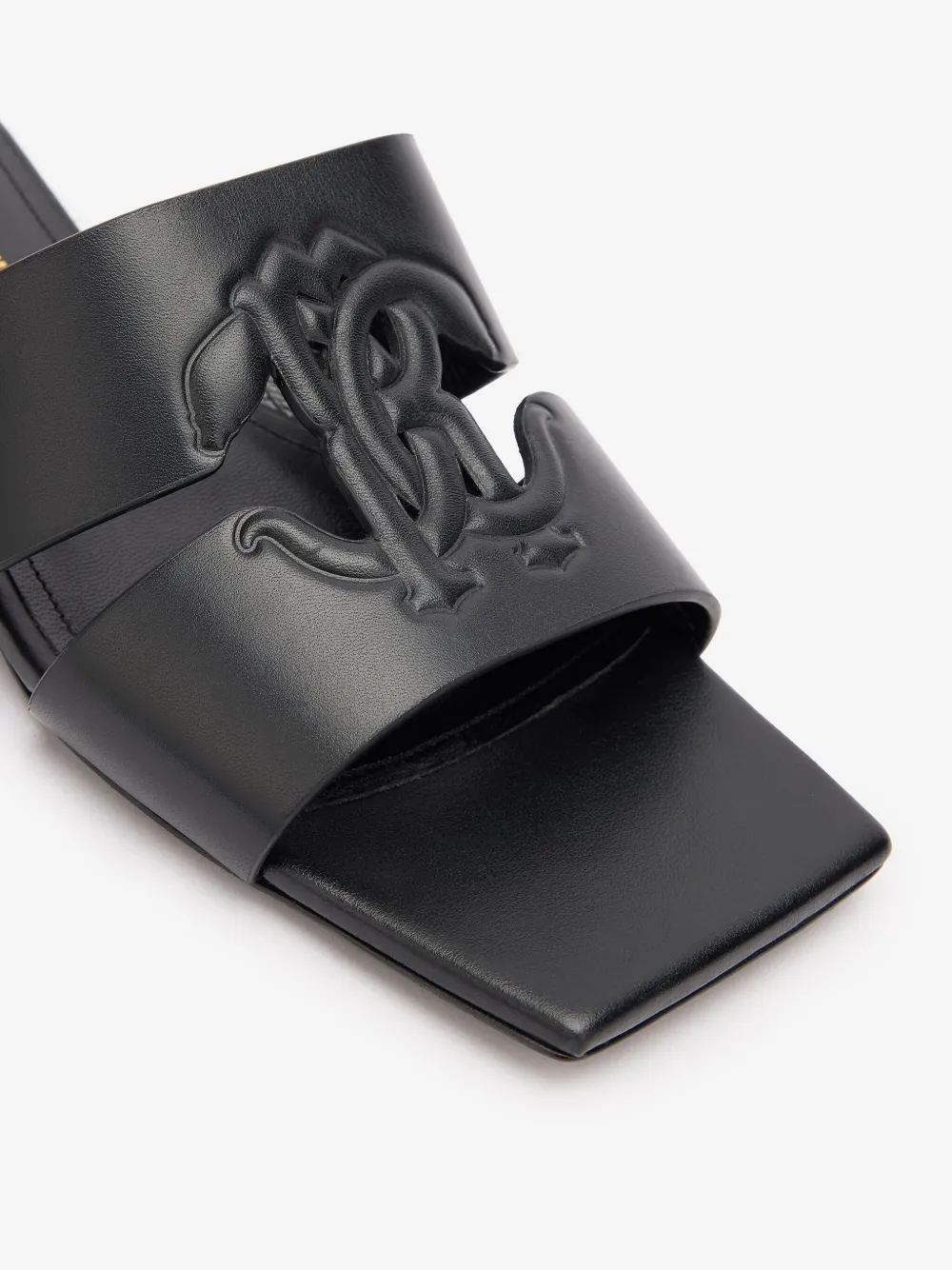 Roberto Cavalli Logo-debossed Slides In Black