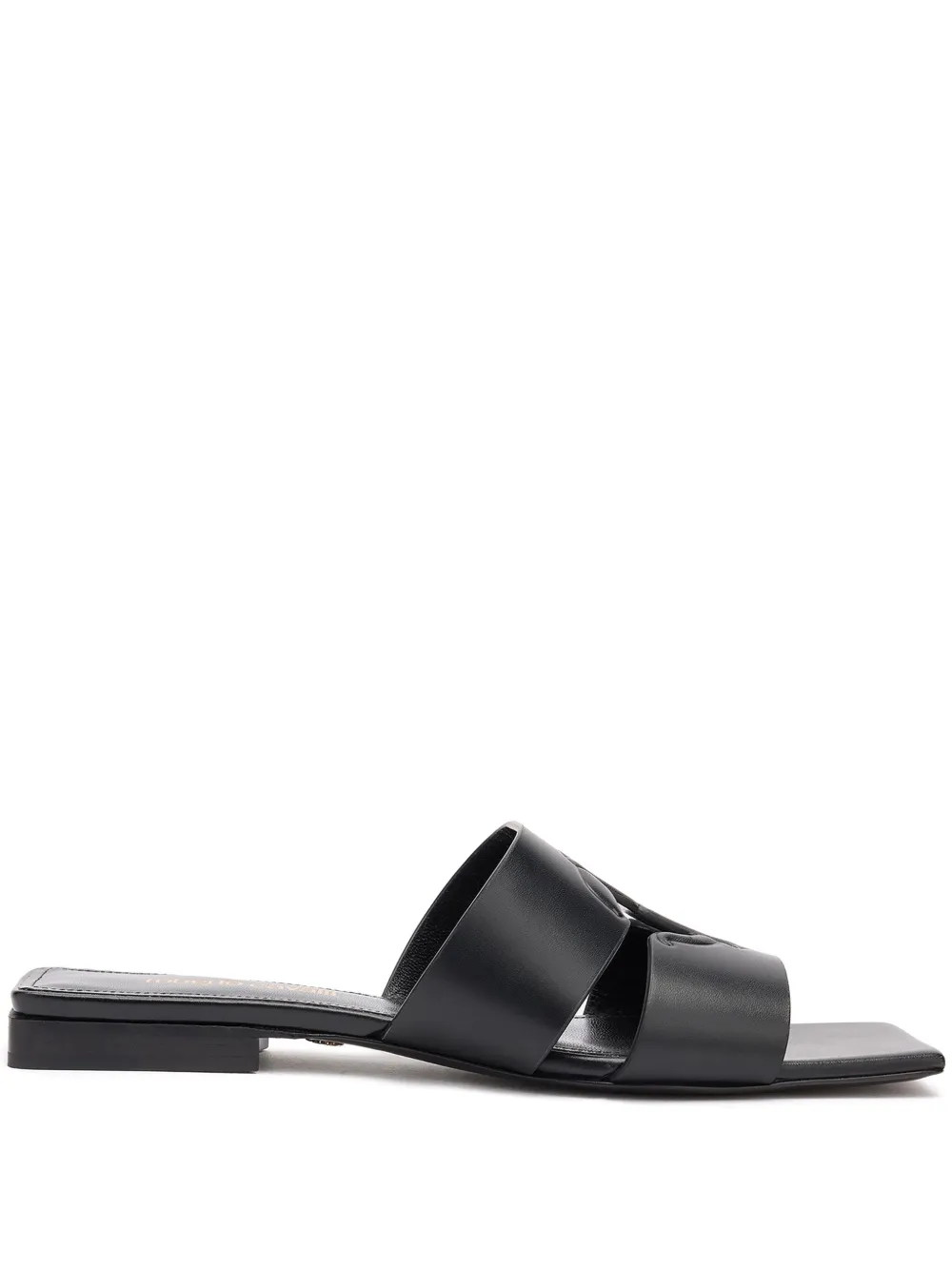 Roberto Cavalli logo-debossed slides Black