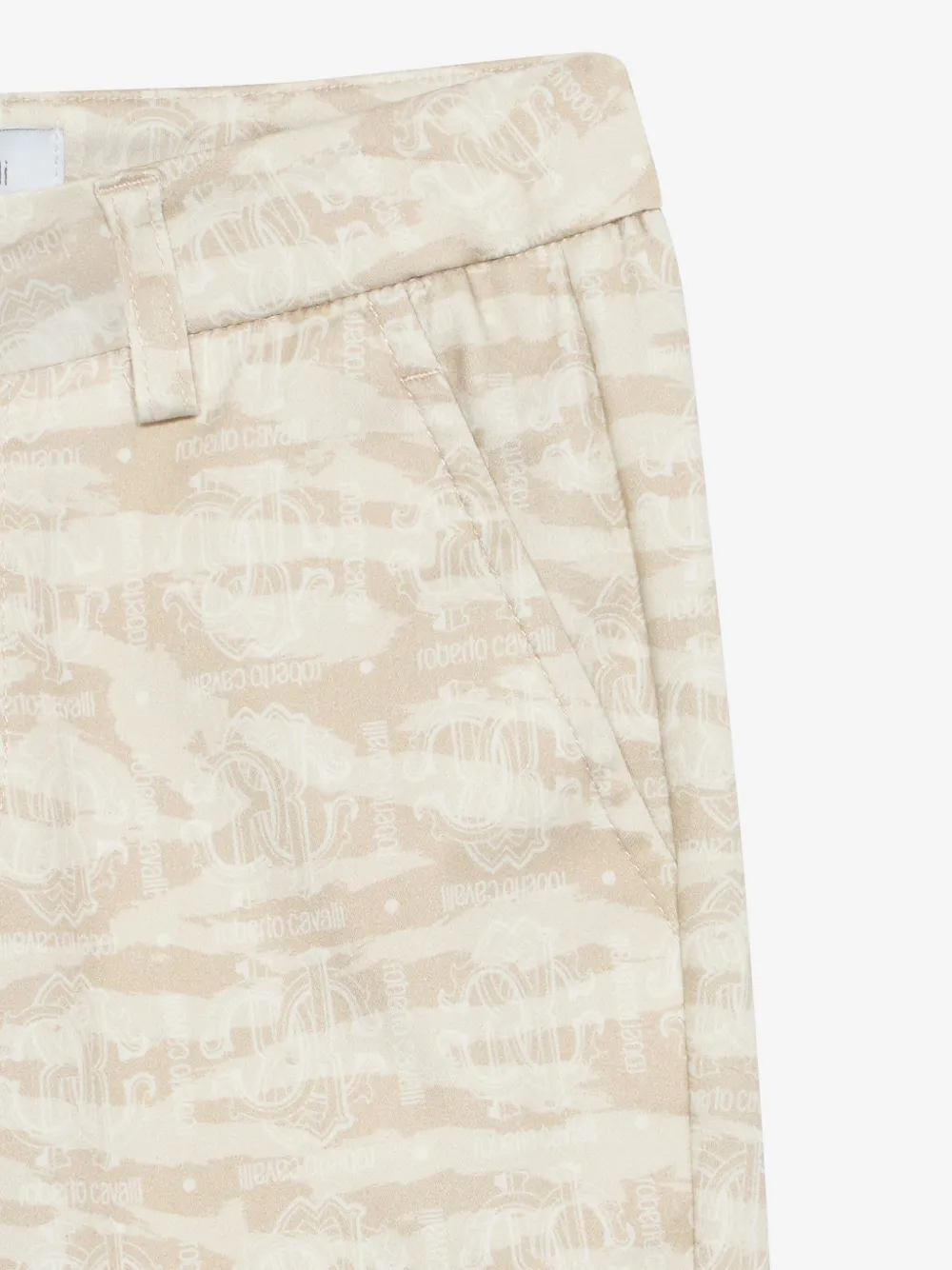 Roberto Cavalli Junior Broek met monogram Beige