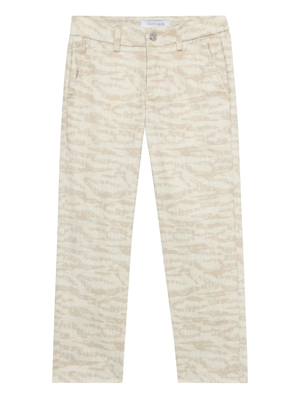Roberto Cavalli Junior Broek met monogram Beige