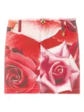 Roberto Cavalli floral-print mini skirt - Red