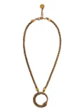 Roberto Cavalli snake-pendant necklace - Gold