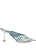 Roberto Cavalli twisted pointed slingback pumps - Blue