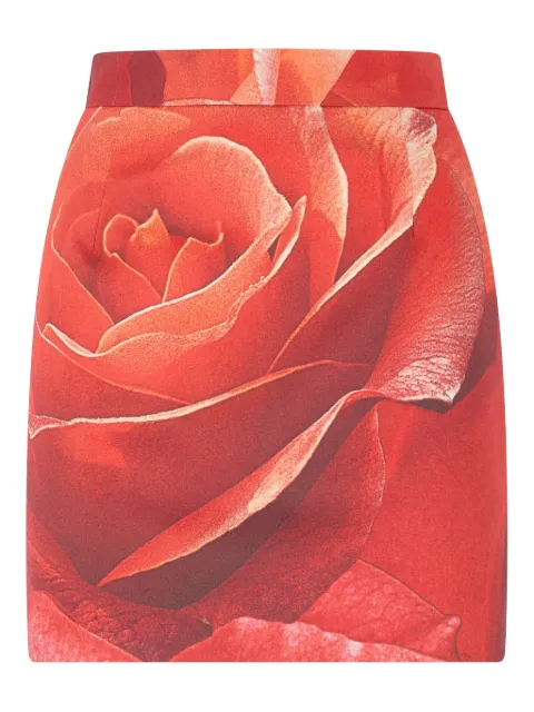 Roberto Cavalli falda corta con rosas estampadas