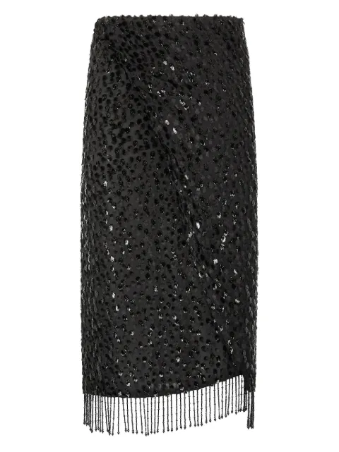 Roberto Cavalli fringe-detail sequined skirt