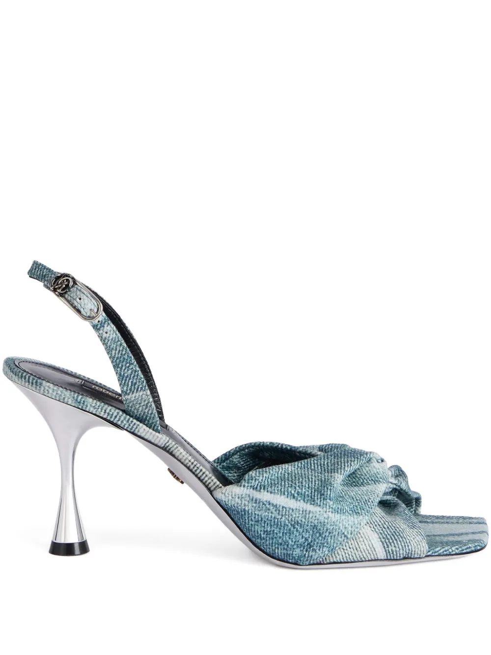 Roberto Cavalli Slingback pumps met gedraaid design Blauw