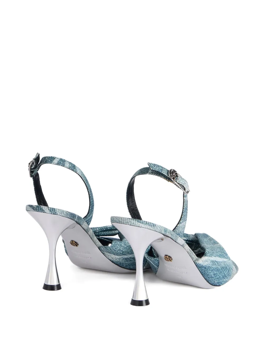 Roberto Cavalli twisted-design slingback sandals Blue