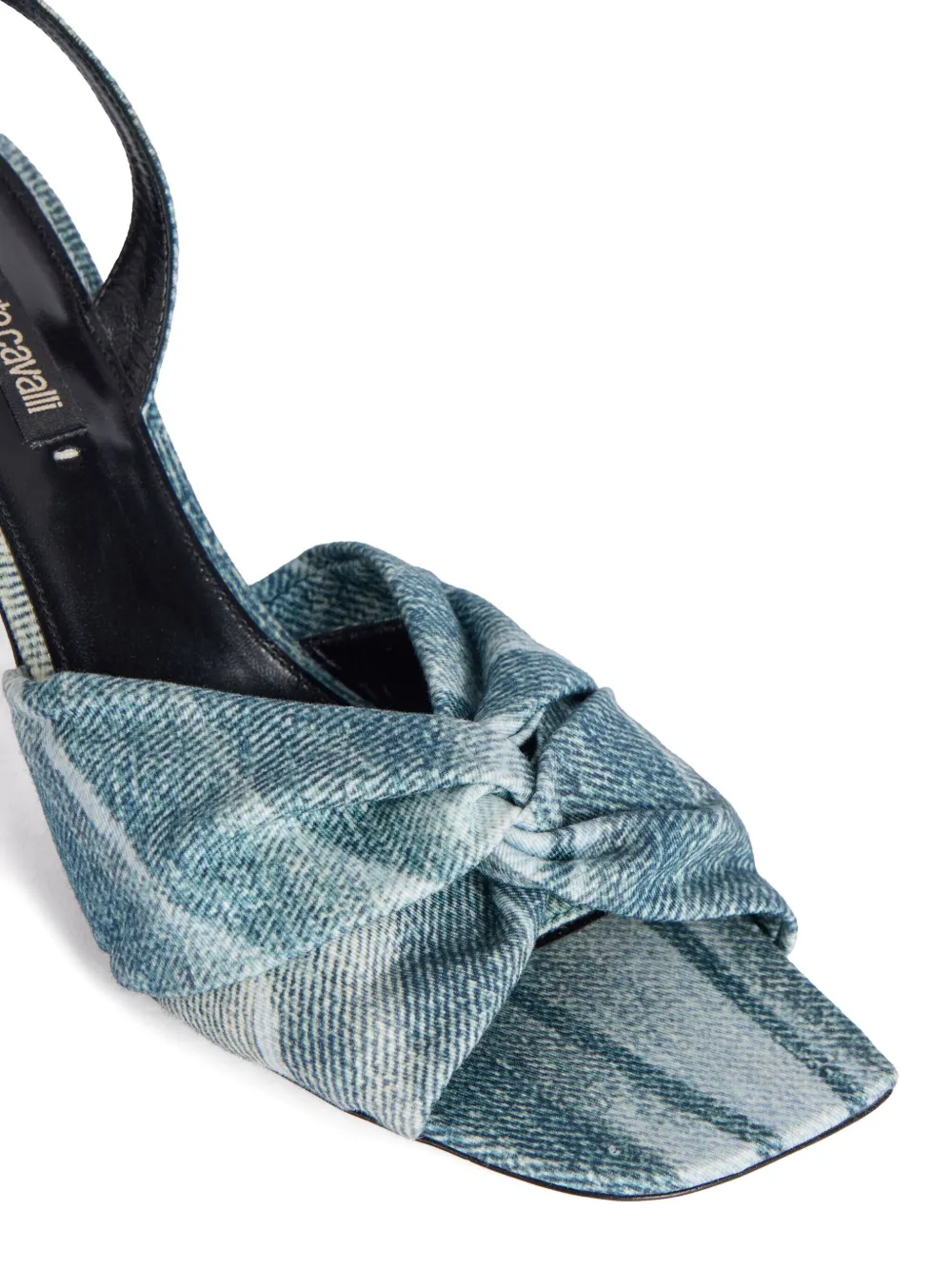 Roberto Cavalli twisted-design slingback sandals Blue