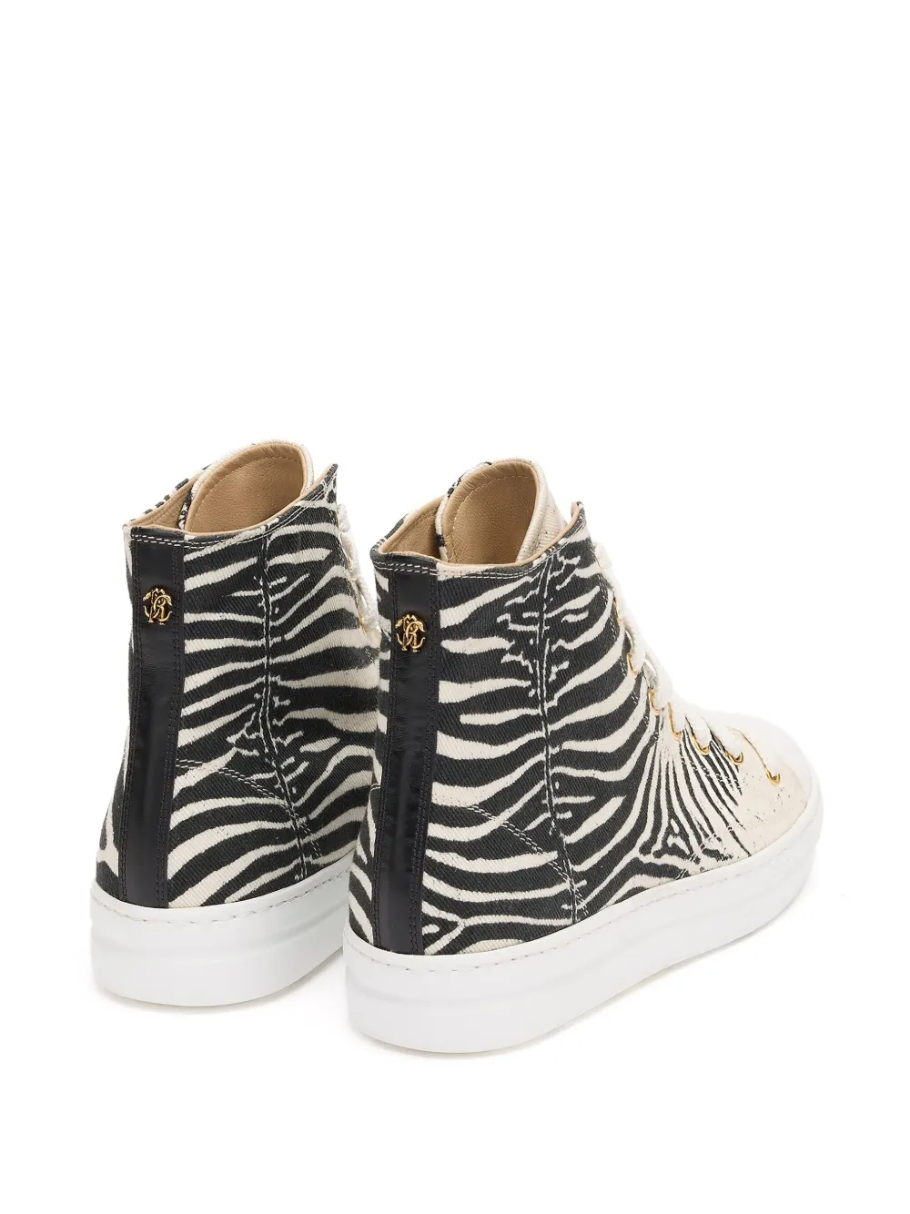 Roberto Cavalli zebra-print sneakers Black