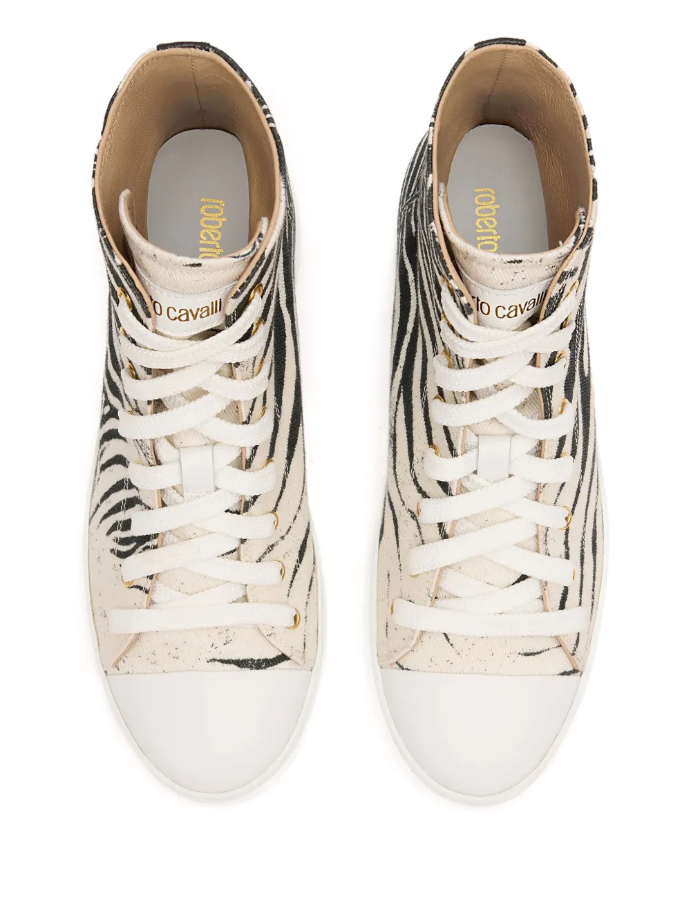 Roberto Cavalli zebra-print sneakers Black