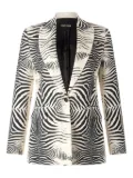 Roberto Cavalli tiger-print blazer - Black