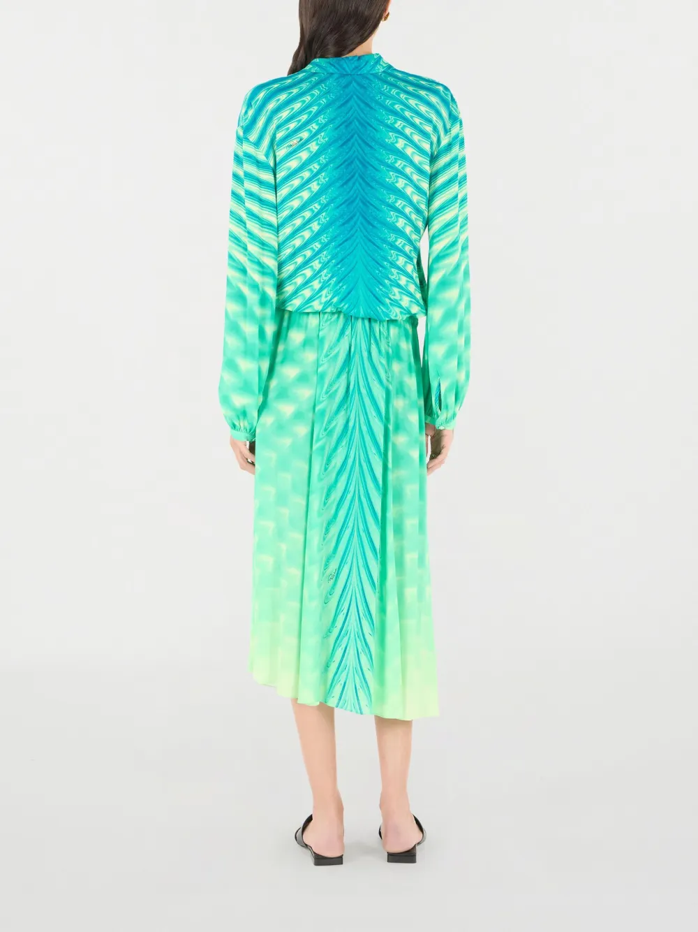 Roberto Cavalli Midi-blousejurk Groen