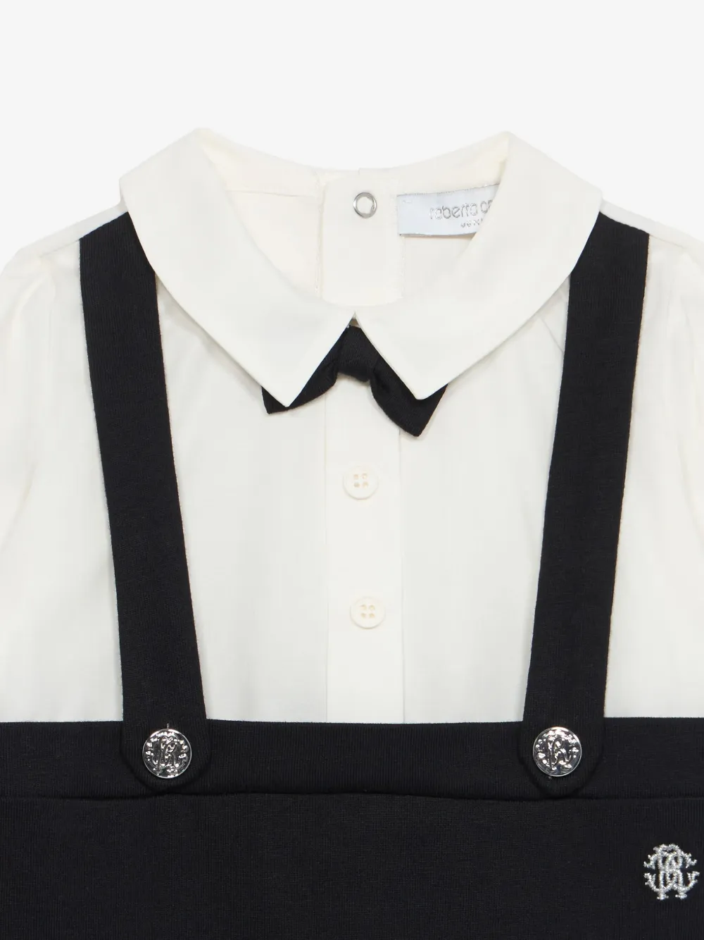 Roberto Cavalli Junior Romper met vlinderstrik Zwart