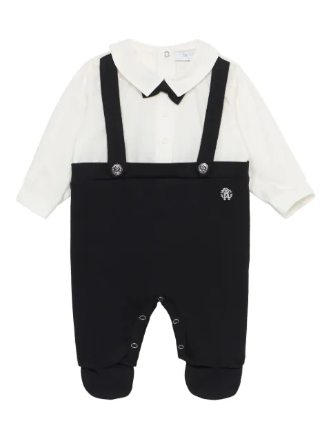 Roberto Cavalli Junior bow-tie romper suit 