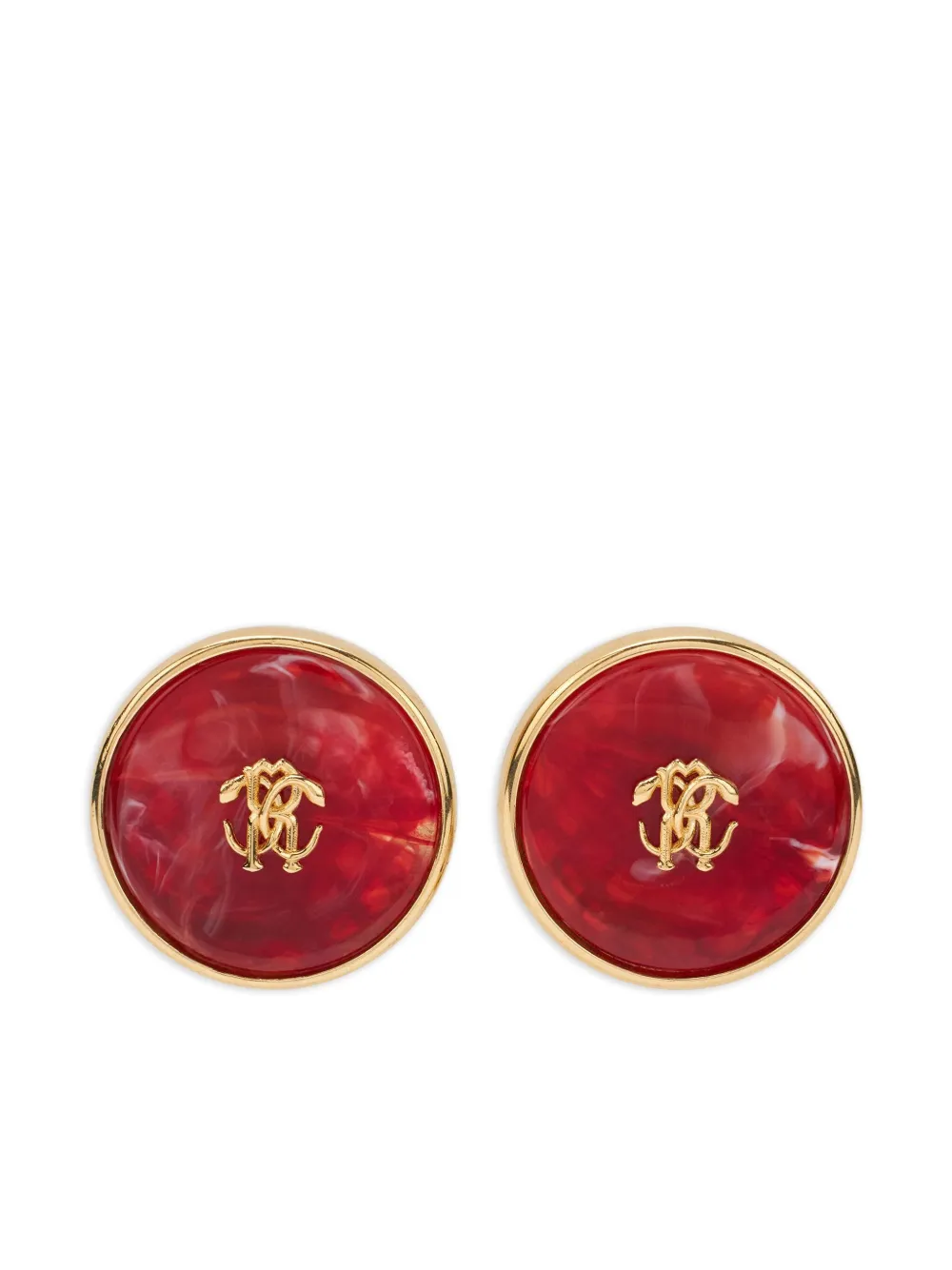 logo-engraved earrings