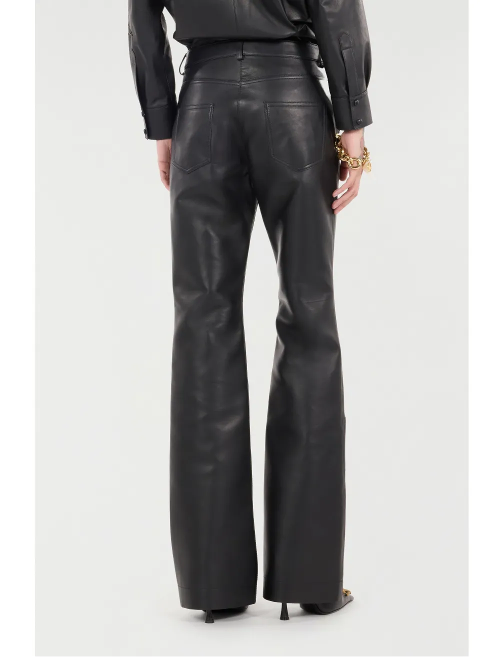 Roberto Cavalli Flared broek met geborduurde bloemen Zwart