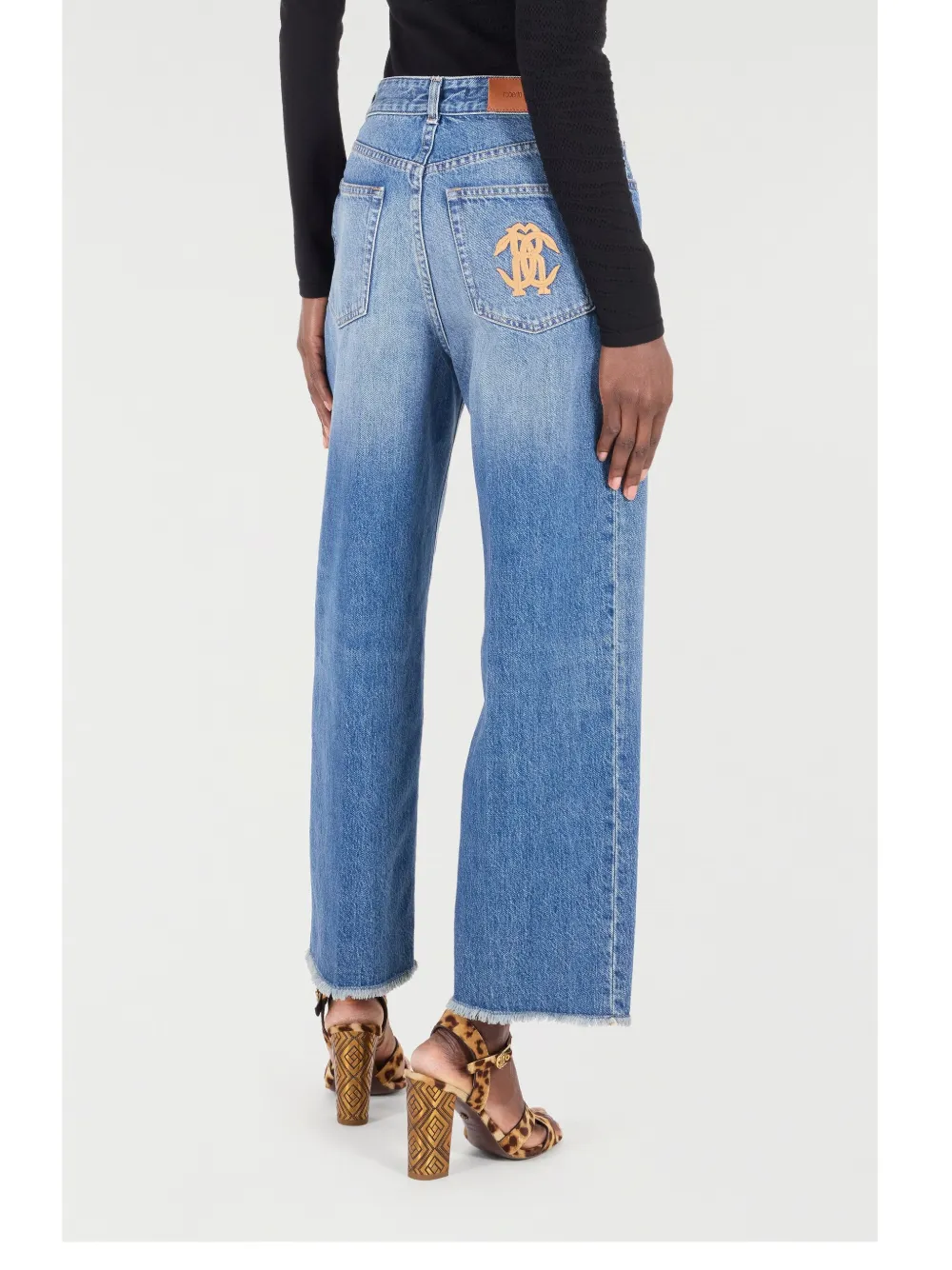 Roberto Cavalli Jeans met wijde pijpen Blauw