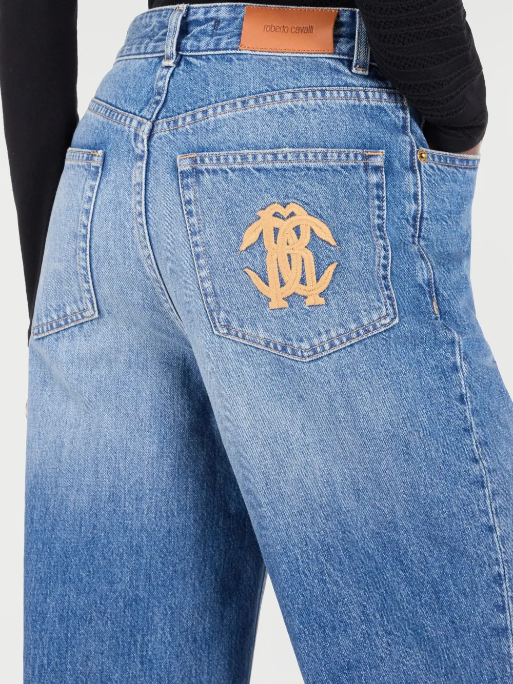 Roberto Cavalli Jeans met wijde pijpen Blauw