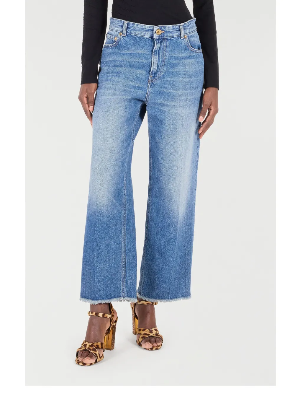 Roberto Cavalli Jeans met wijde pijpen Blauw