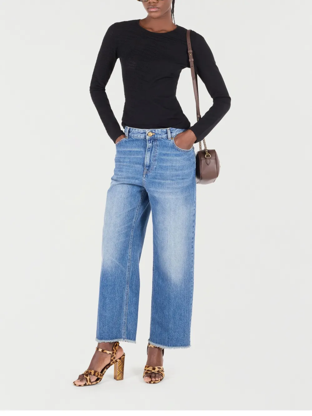 Roberto Cavalli Jeans met wijde pijpen Blauw