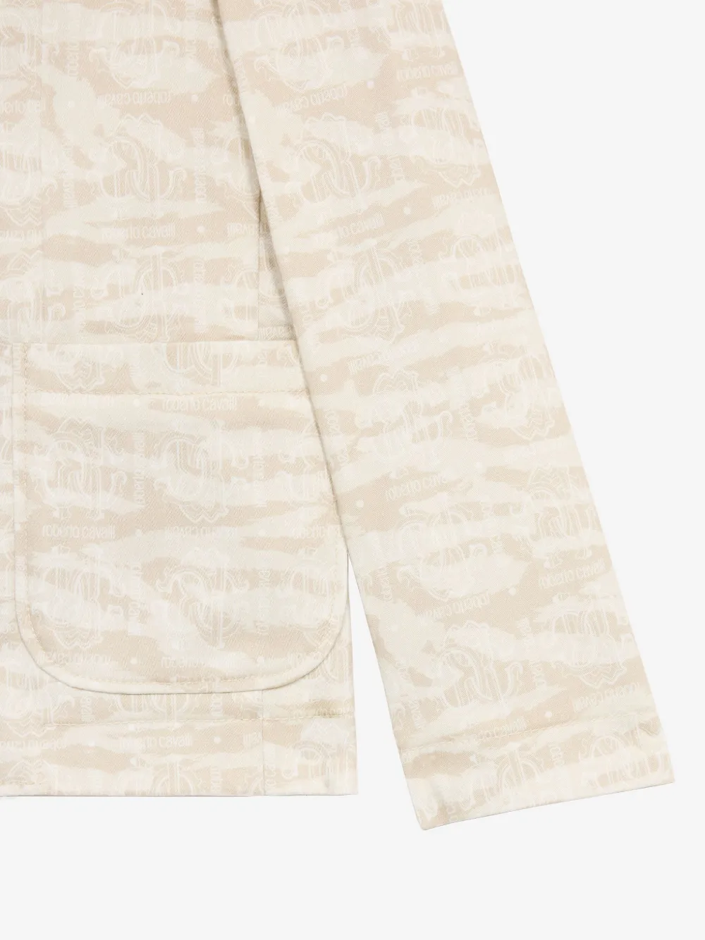 Roberto Cavalli Junior Blazer met monogram Beige
