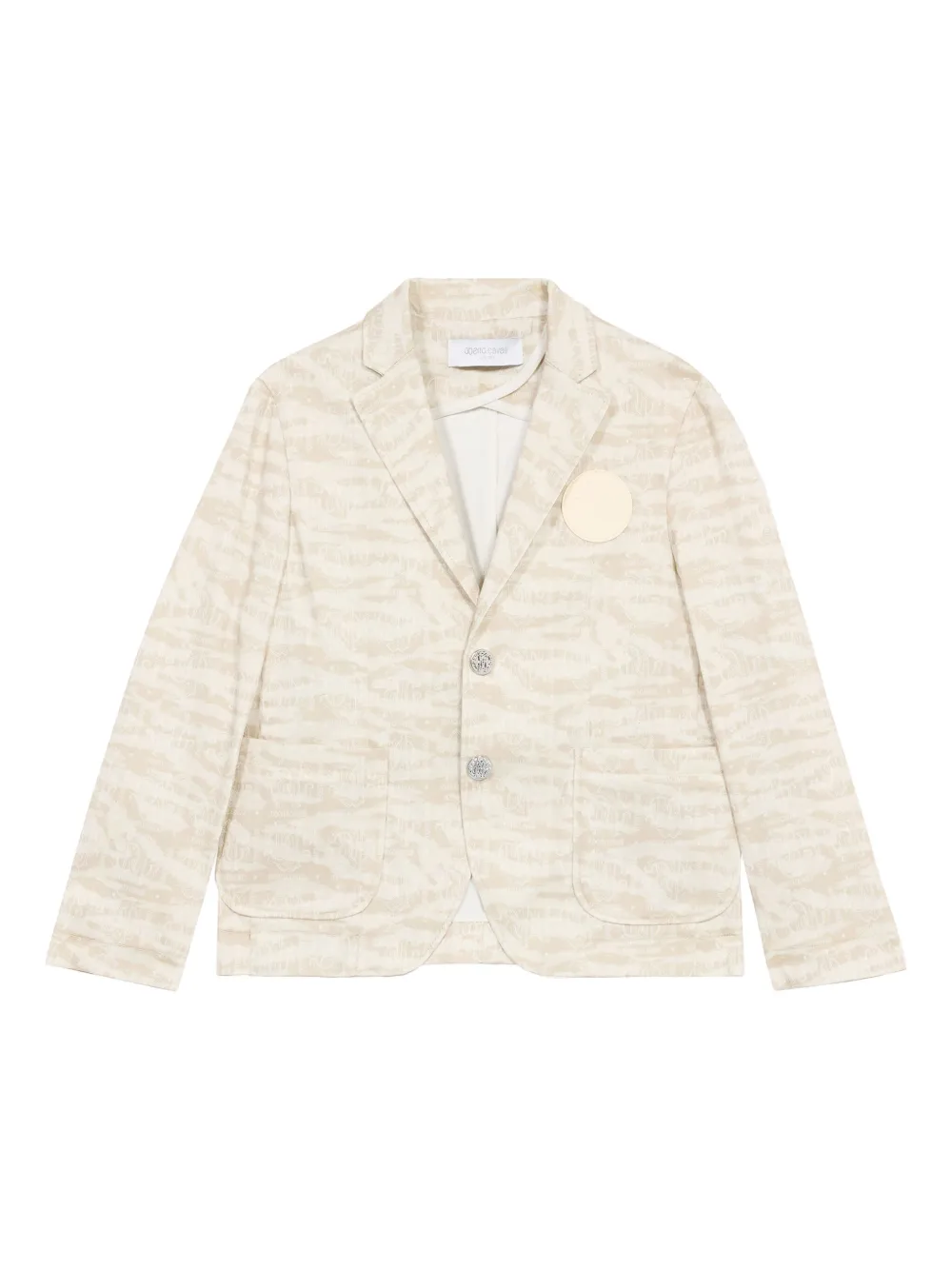 Roberto Cavalli Junior Blazer met monogram Beige