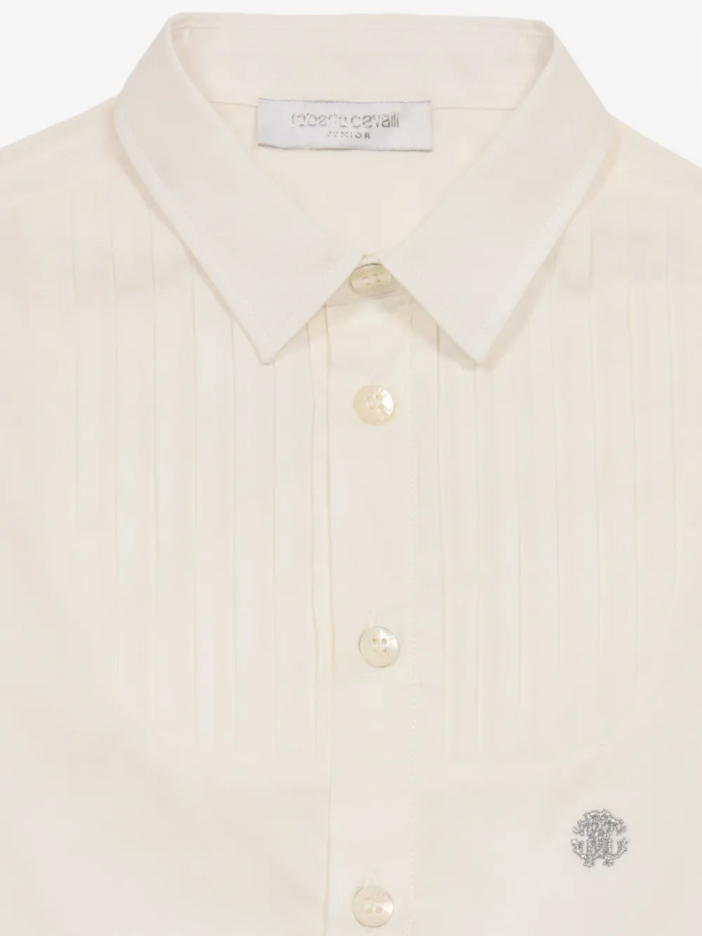 Roberto Cavalli Junior Katoenen shirt Beige