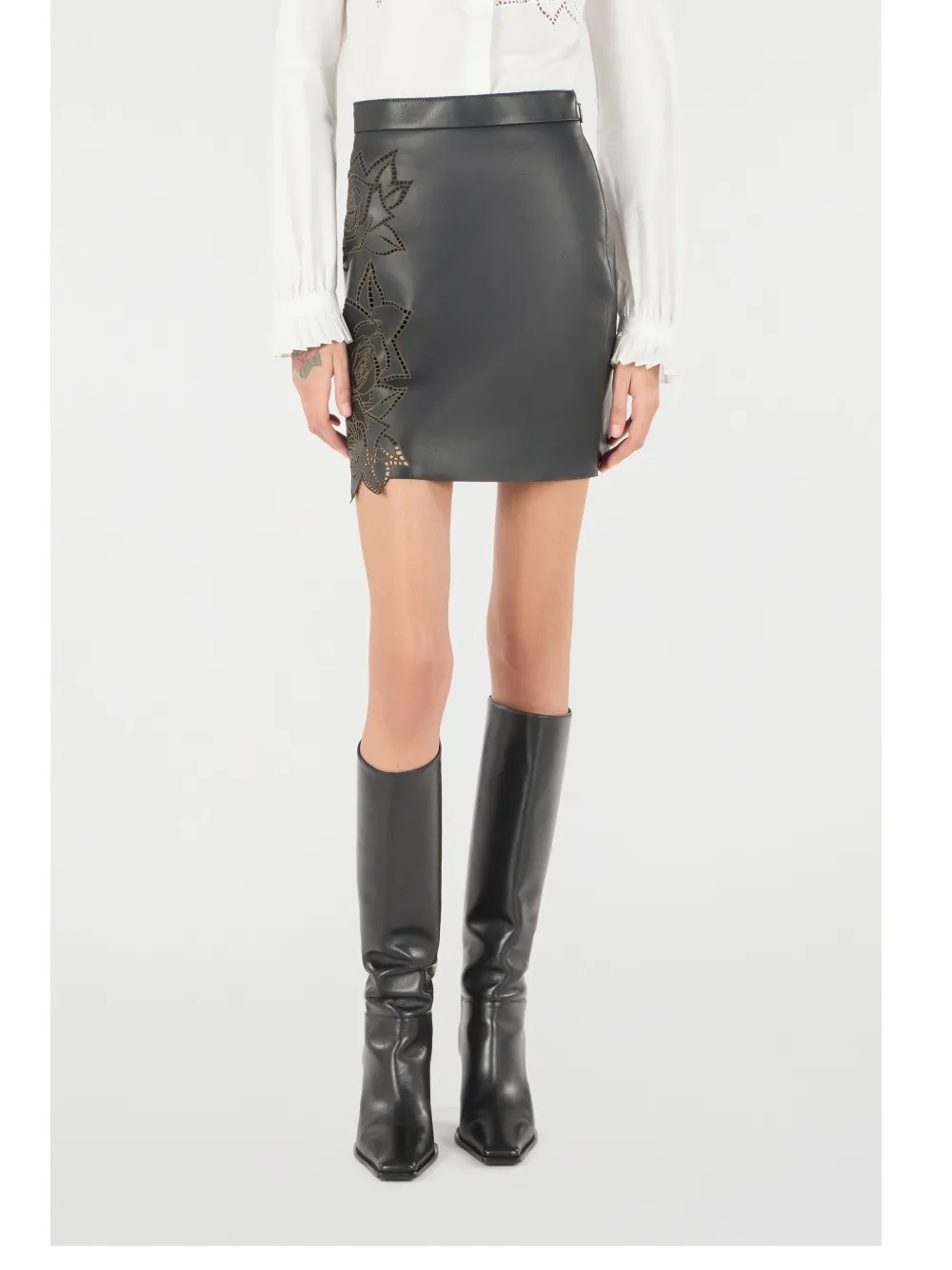 Roberto Cavalli Mini-rok met uitgesneden details Zwart