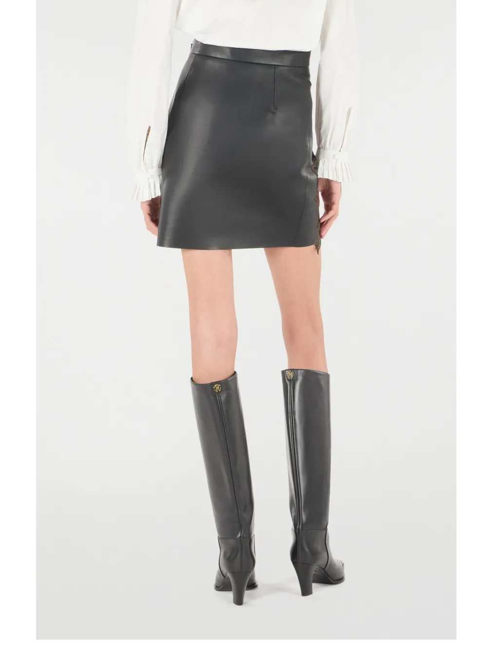 Roberto Cavalli Mini-rok met uitgesneden details Zwart