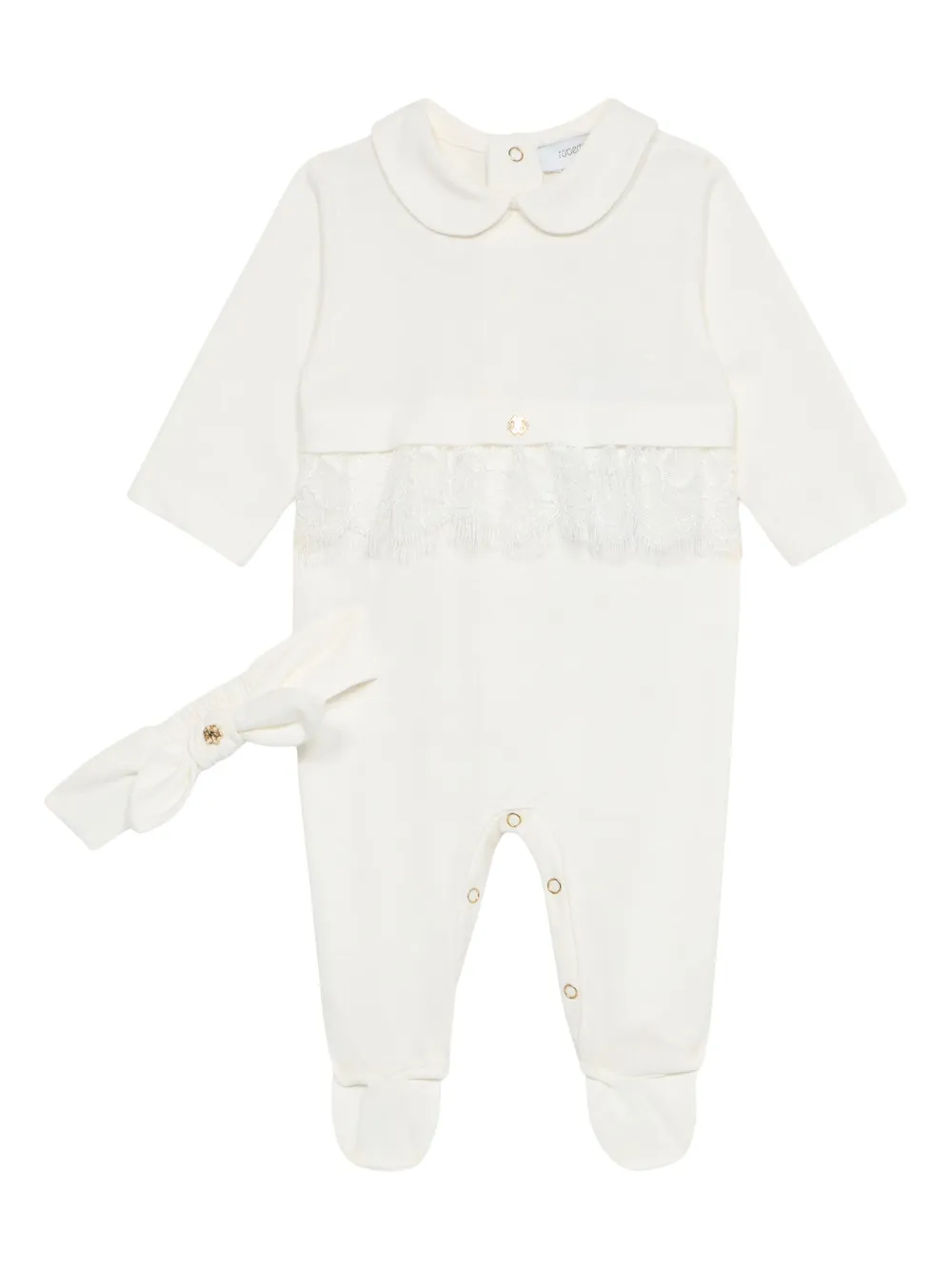Roberto Cavalli Junior Katoenen babypakje Wit