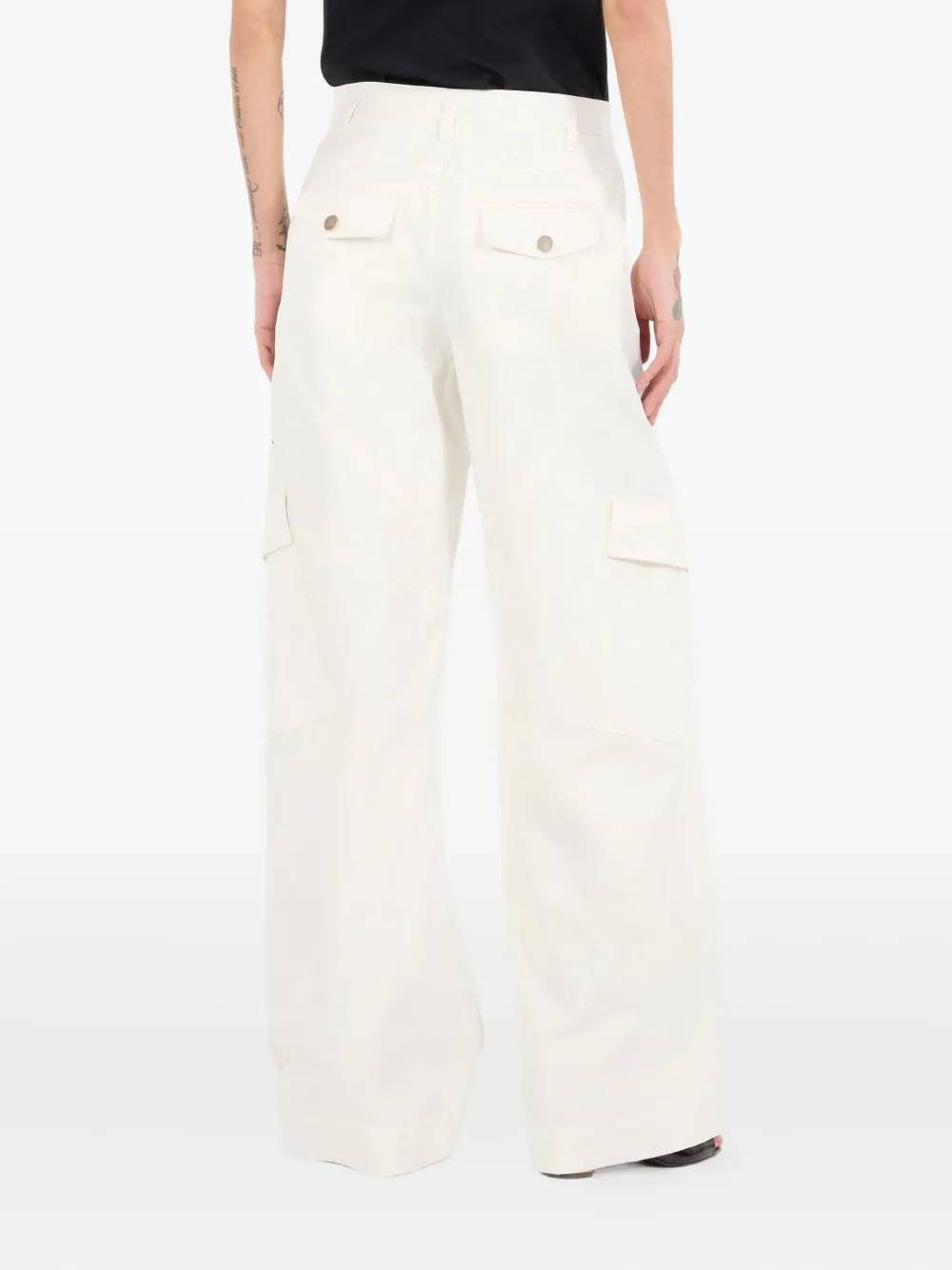 Roberto Cavalli Cargo broek met python-print Beige