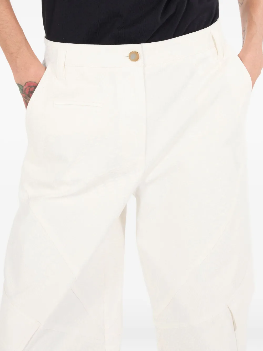 Roberto Cavalli Cargo broek met python-print Beige