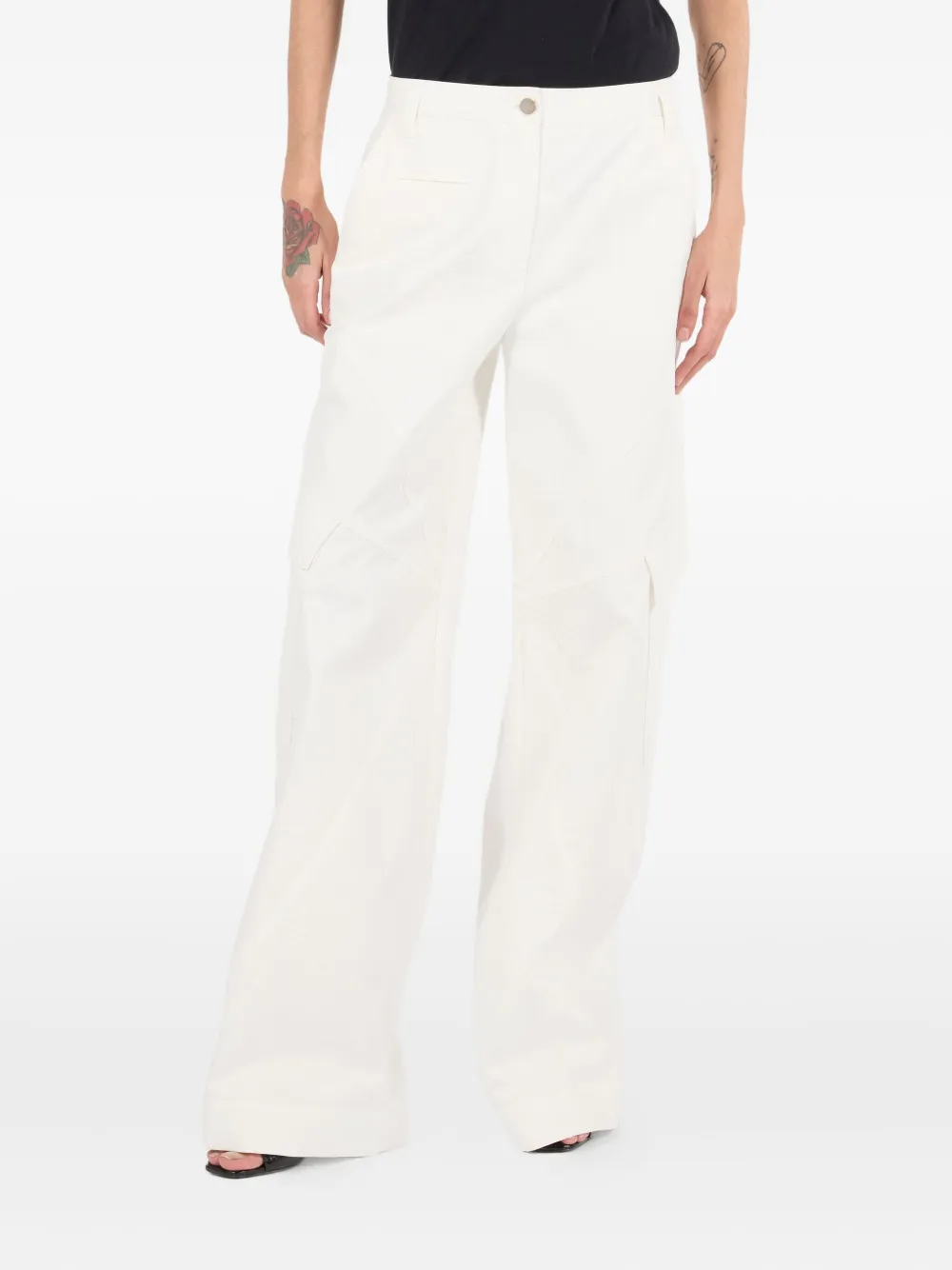 Roberto Cavalli Cargo broek met python-print Beige