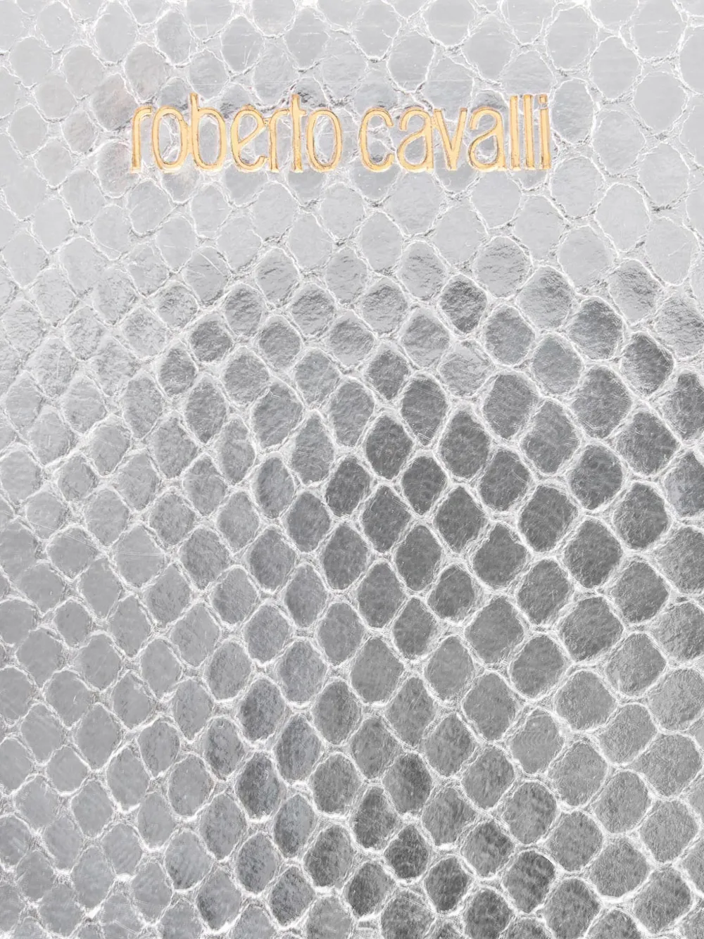 Shop Roberto Cavalli Leather Wallet In Silver