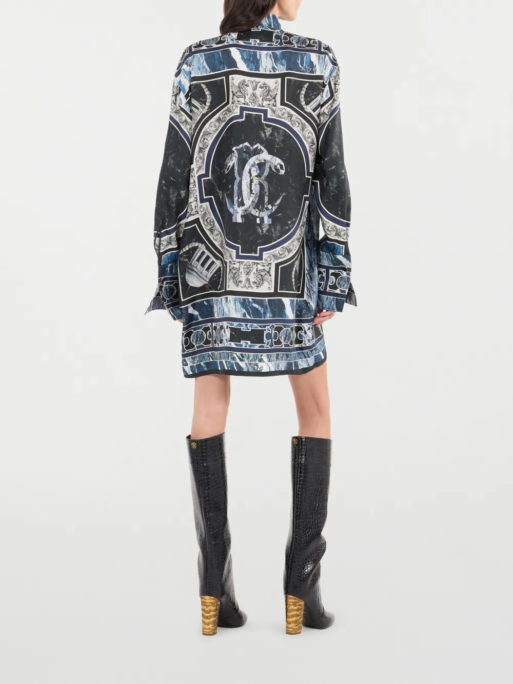 Roberto Cavalli Linnen blouse Blauw